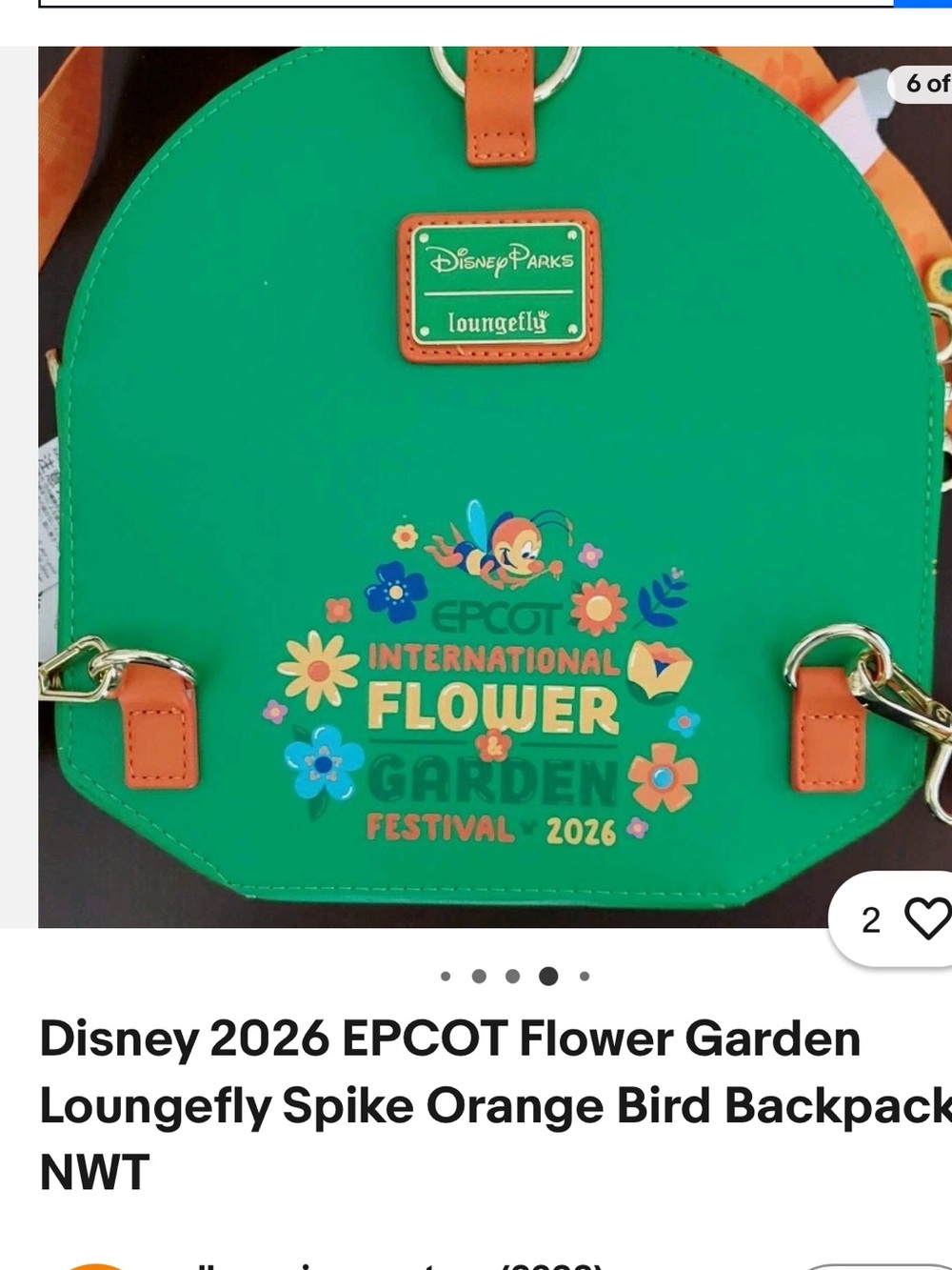 #2471**EPCOT Flower & Garden 2026 Kids Backpack with Bee Plush - Picture 7 of 15